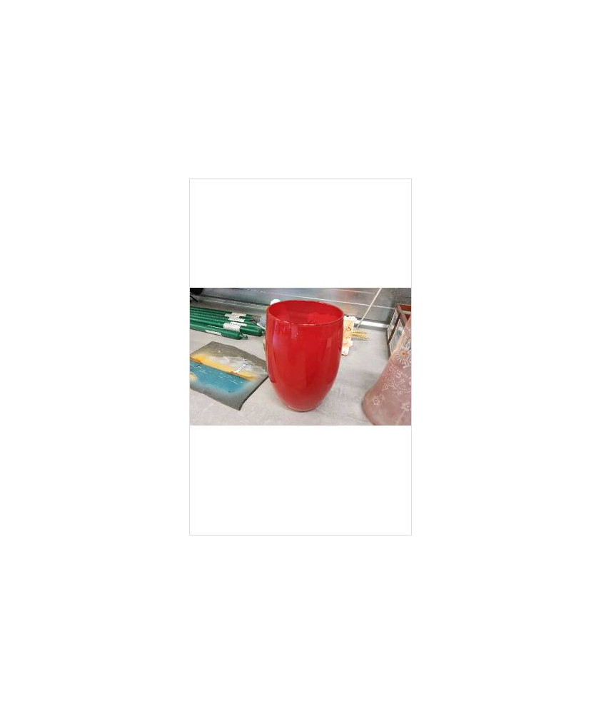 VASE VERRE ROUGE
