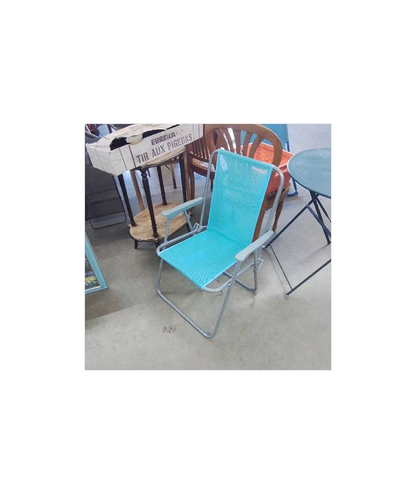 FAUTEUIL DE CAMPING BLEU CLAIR