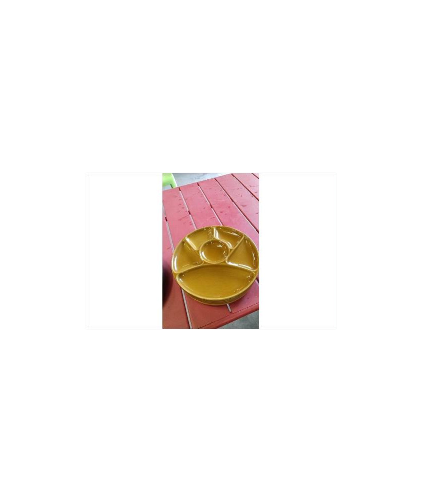 ASSIETTE A FONDUE MARRON LE LOT