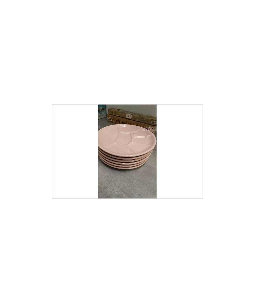 ASSIETTES A FONDUE ROSES 