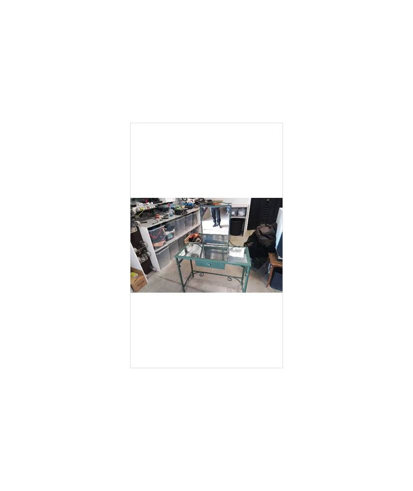 COIFFEUSE METAL - MIROIR / 1 TIROIR