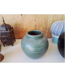 VASE VERT EN TERRE CUITE 