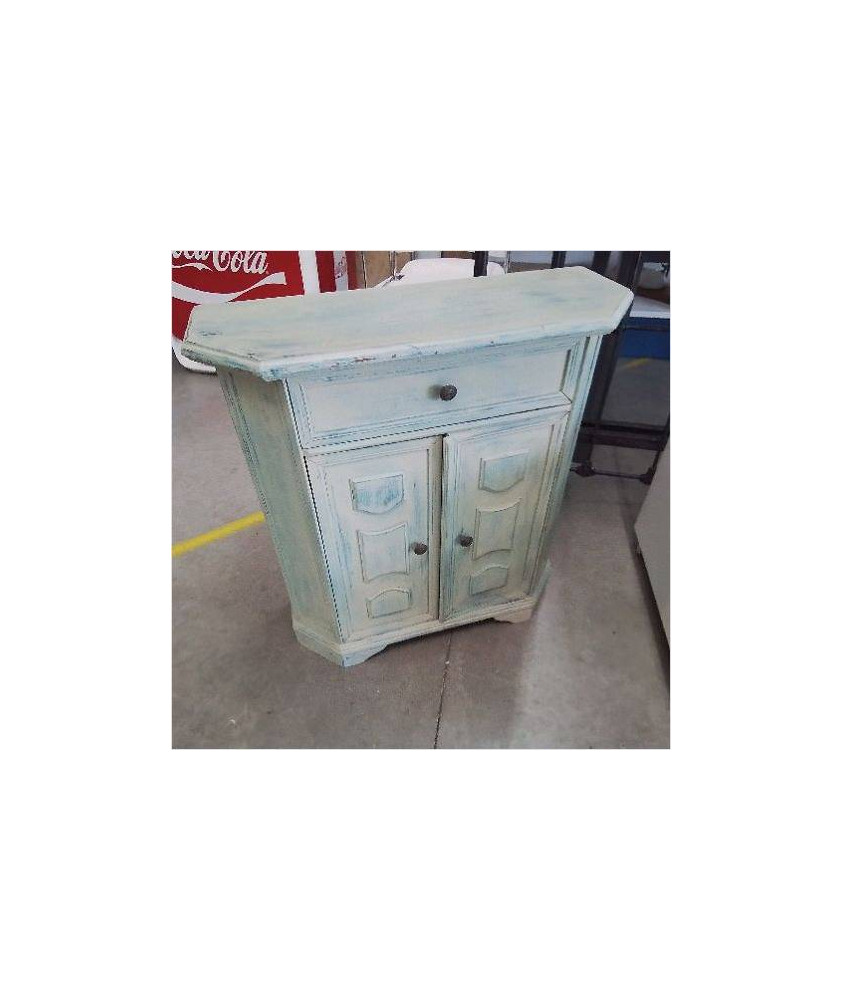 PETIT MEUBLE 2 PORTES 1 TIROIR VERT
