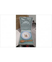 ASSIETTE ENFANT + CUILLERE BOIS 