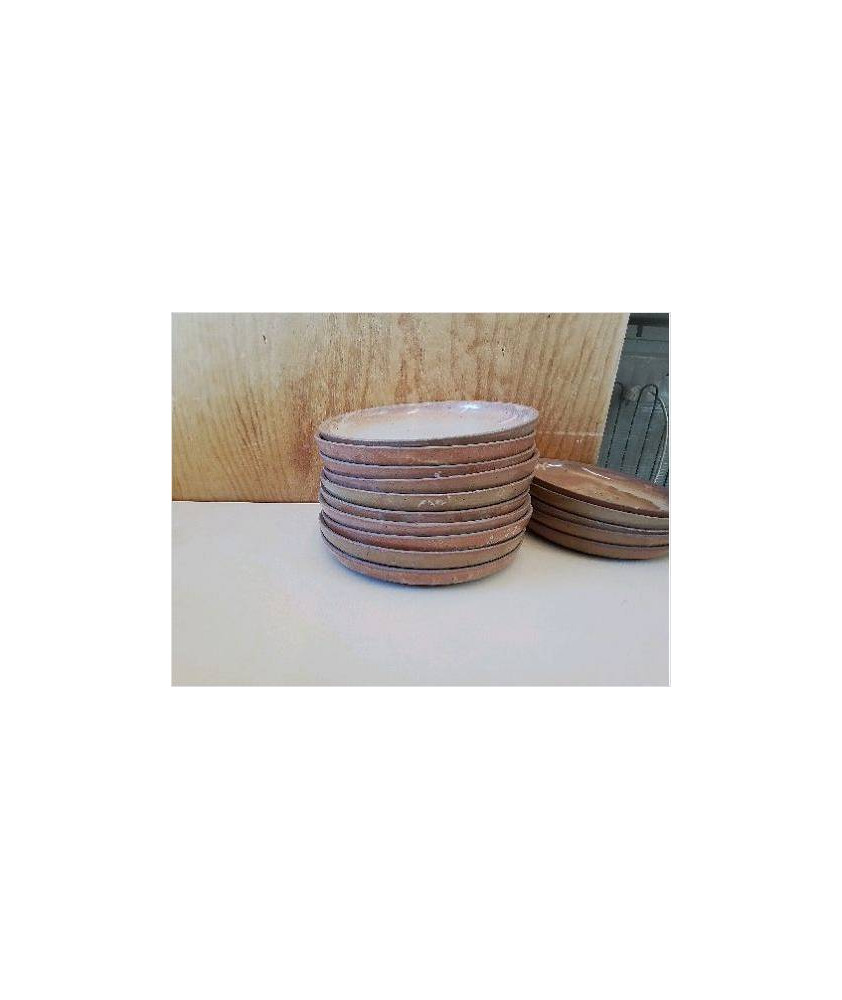 LOT DE 5 ASSIETTES PLATES EN GRES DU BERRY