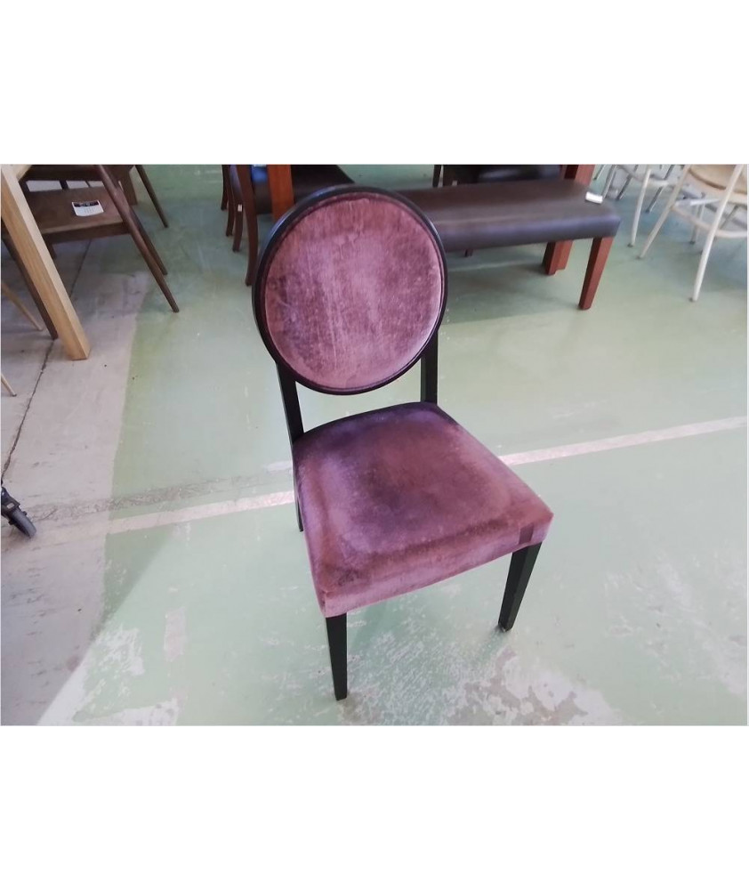 CHAISE MEDAILLON TAPISSÉE VIOLET