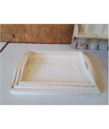 LOT DE 3 PLATEAU EN BOIS 
