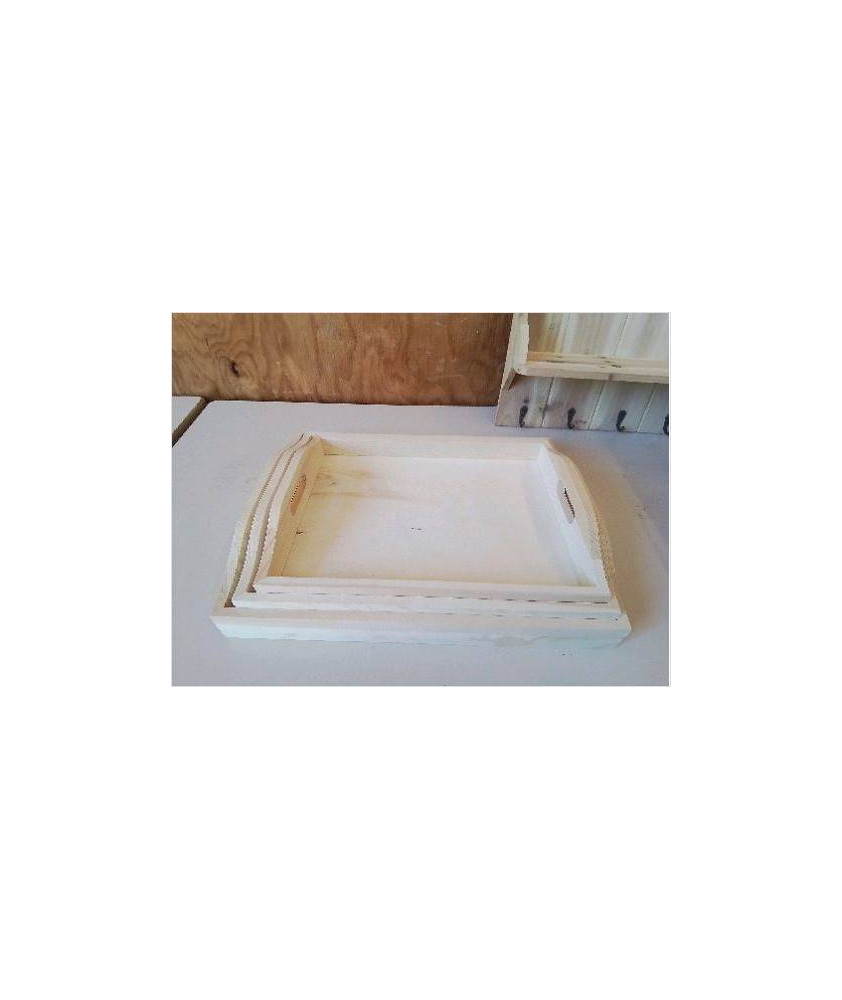 LOT DE 3 PLATEAU EN BOIS 