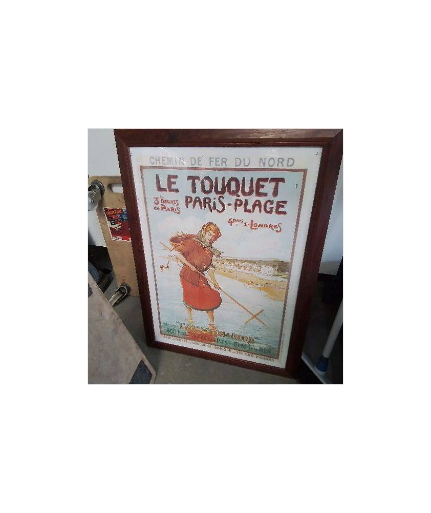 CADRE AFFICHE LE TOUQUET PARIS PLAGE
