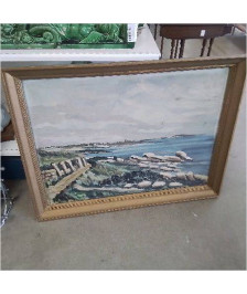 TOILE BORDS DE MER SIGNÉE 