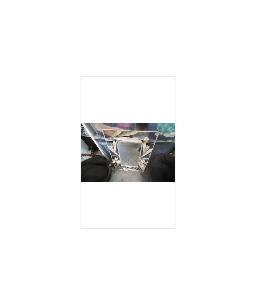 MIROIR FER ECRU 