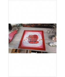 CADRE ELEPHANT ROUGE 