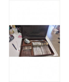 MENAGERE METAL ARGENTE (MANQUE1 CUILLERES)