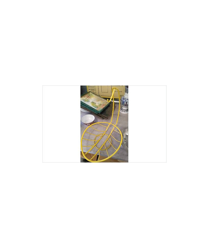 CORBEILLE A FRUITS VINTAGE JAUNE