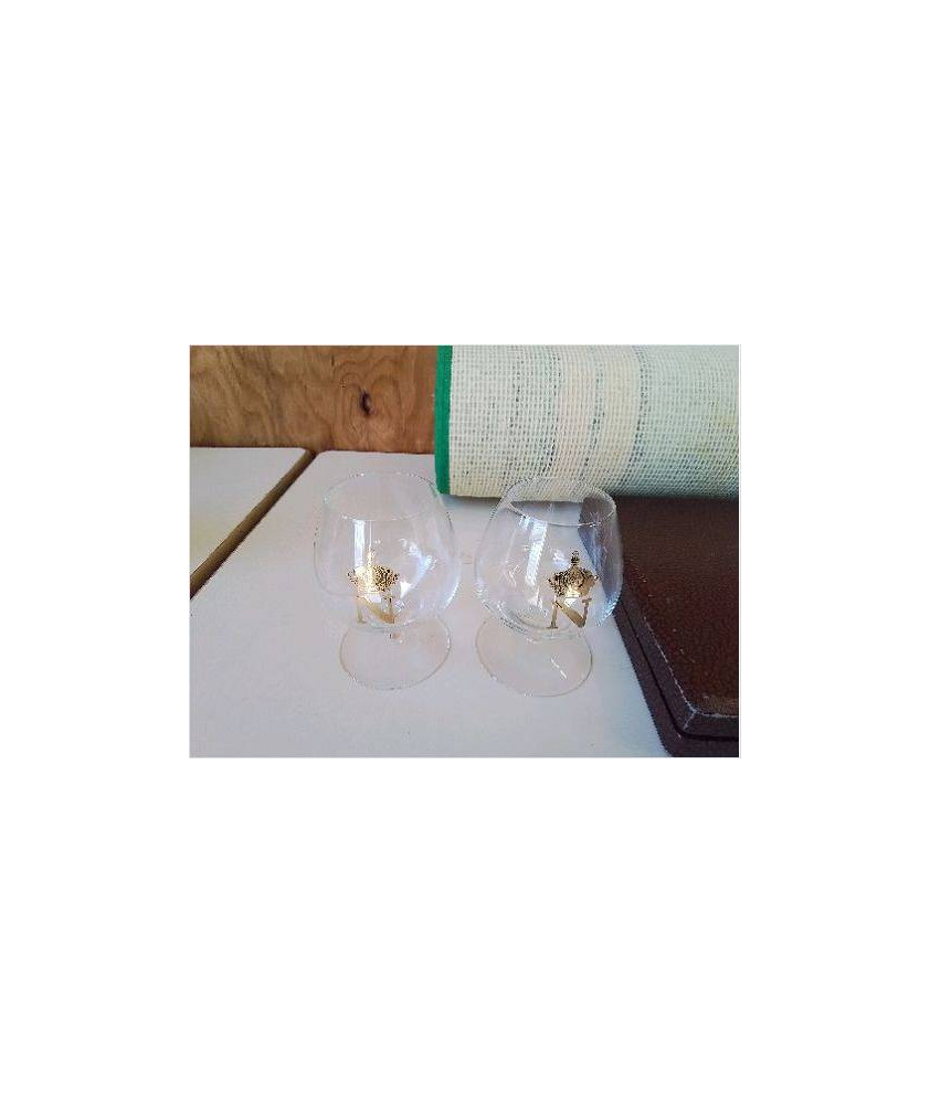 DUO VERRE NAPOLEON EN CRISTAL 