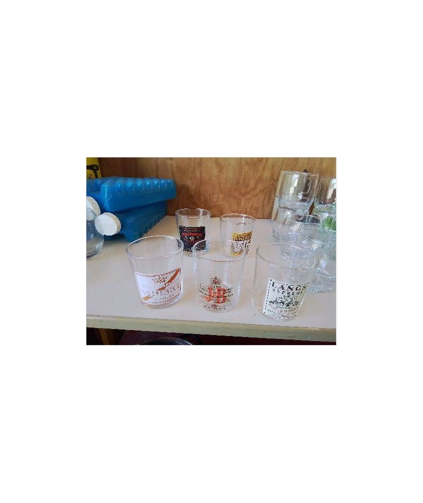 VERRE PUBLICITAIRE LOT DE 5 