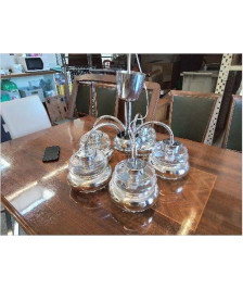 SUSPENSION ART DECO ANNEE 40 5 FEUX