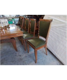 CHAISE EN SKY VERT ANGLAIS ART DECO ANNEE 40
