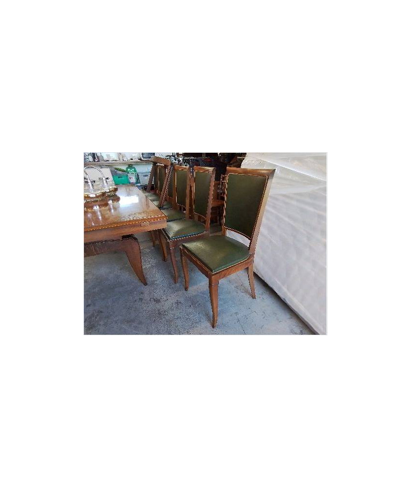 CHAISE EN SKY VERT ANGLAIS ART DECO ANNEE 40