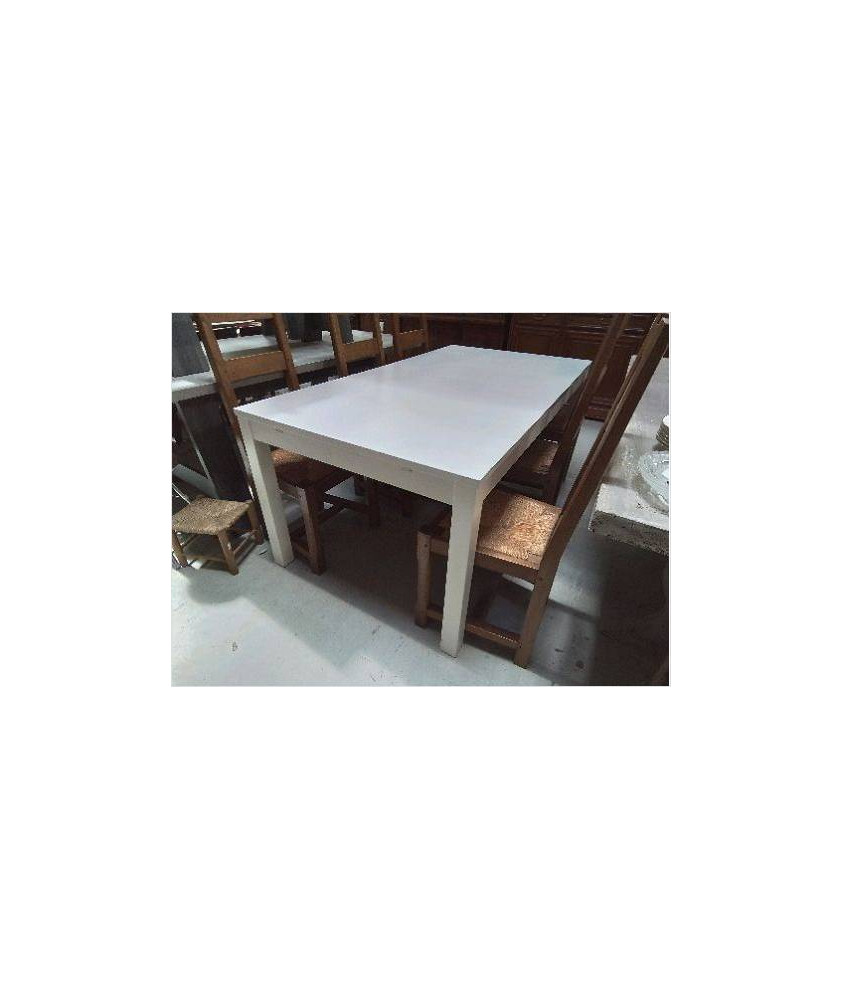 TABLE DE SALLE A MANGER CONTEMPORAINE BLANCHE