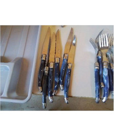 LOT DE 6 COUVERT BLEU MARINE 