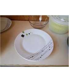 LOT DE 5 ASSIETTES PLATE MOTIF CARRÉ 