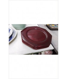 ASSIETTES ROUGES X4 