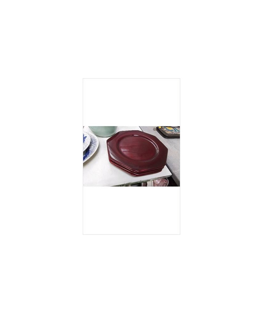 ASSIETTES ROUGES X4 