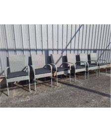 CHAISES DE JARDIN LOT DE 6