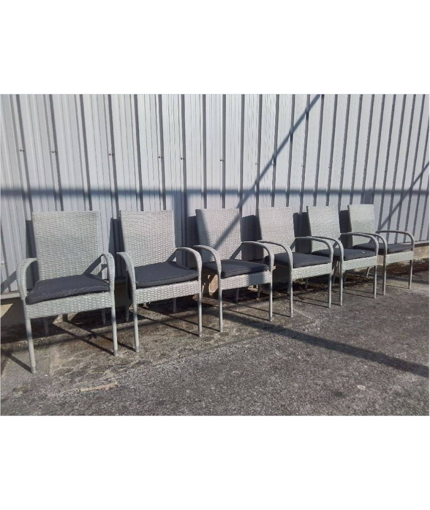 CHAISES DE JARDIN LOT DE 6