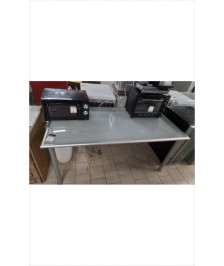 TABLE VERRE GRISE GM 