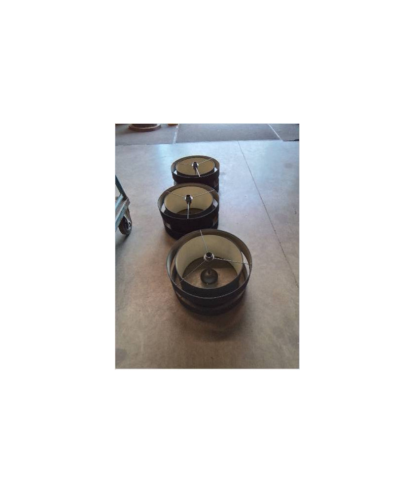 SUSPENSION RONDE TISSU NOIR