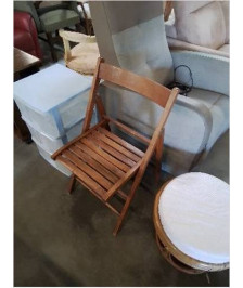 CHAISE PLIANTE BOIS CLAIR AJOURÉ