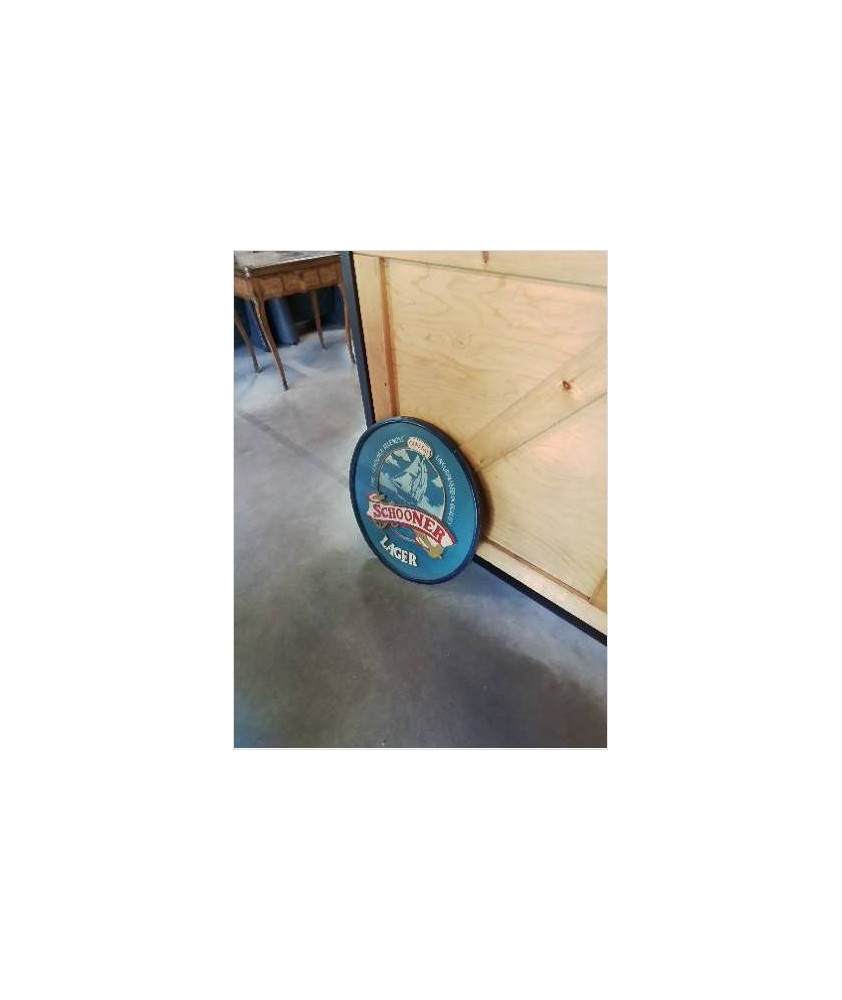 PLAQUE PUBLICITAIRE BOIS SCHOONER LAGER CANADA 