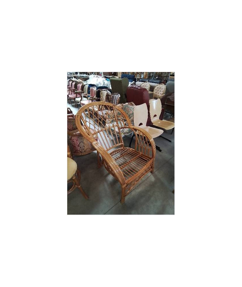 FAUTEUIL ROTIN ET VANNERIE 