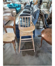 CHAISE HAUTE BÉBÉ BOIS CLAIR ANNÉES 50