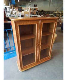 VITRINE 2 PORTES BOIS CLAIR