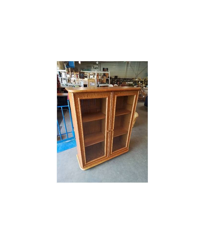 VITRINE 2 PORTES BOIS CLAIR