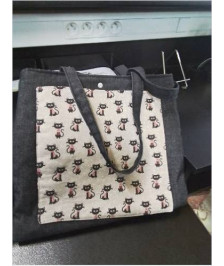 TOTE BAG CHAT MATELASSÉ 