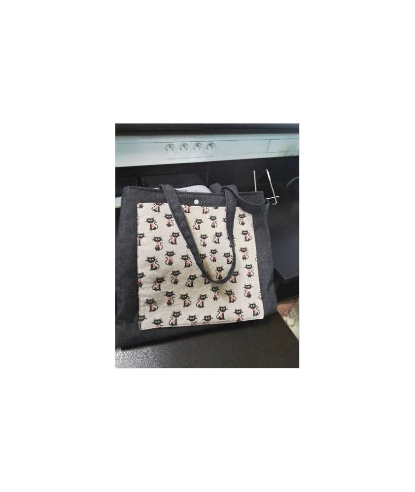 TOTE BAG CHAT MATELASSÉ 
