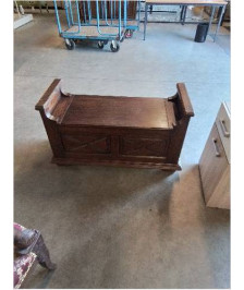 BANC COFFRE ACAJOU