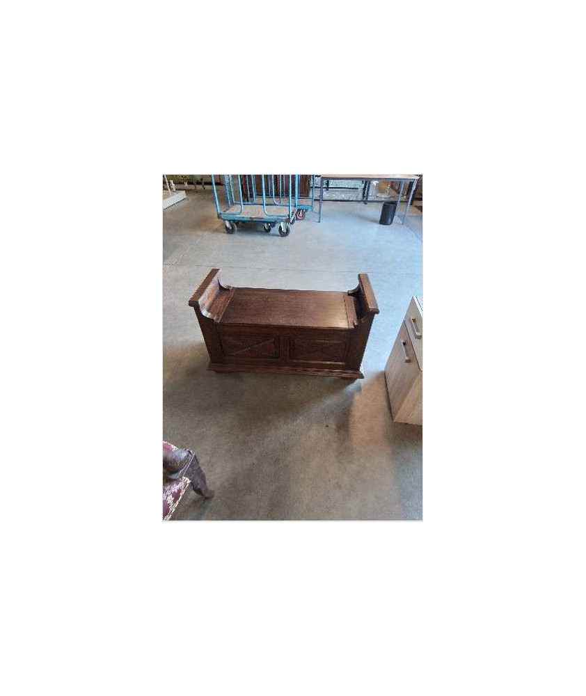 BANC COFFRE ACAJOU