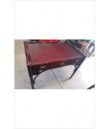 BUREAU ROTIN BORDEAUX 3 TIROIRS 