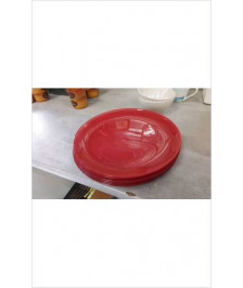 ASSIETTES EN VERRE ROUGES X6 