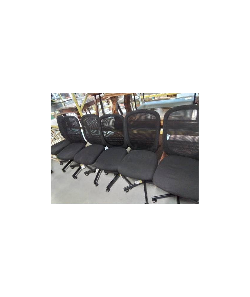 CHAISE DE BUREAU A ROULETTES RÉSINE ET TISSU NOIR IKEA FLINTAN