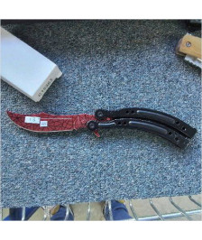 177 COUTEAU PAPILLON ROUGE