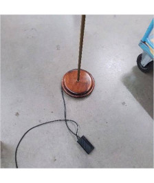 LAMPADAIRE HALOGENE BOIS LAITON