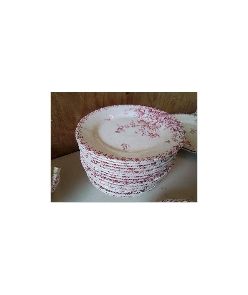 LOT DE 6 ASSIETTES TERRE DE FER