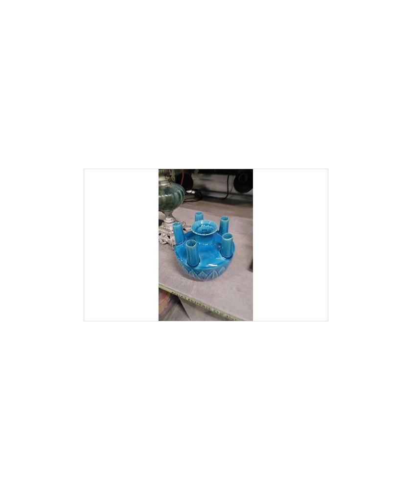 VASE BOUQUETIERE BLEU