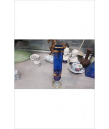 VASE BLEU DORE 